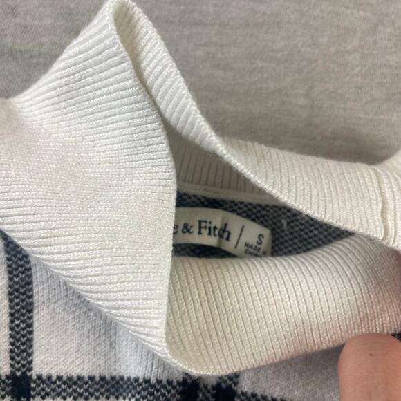 Bundle 2 Abercombie & Fitch A&F Tank Top & Sweater Checkered Black & White S - Picture 6 of 11